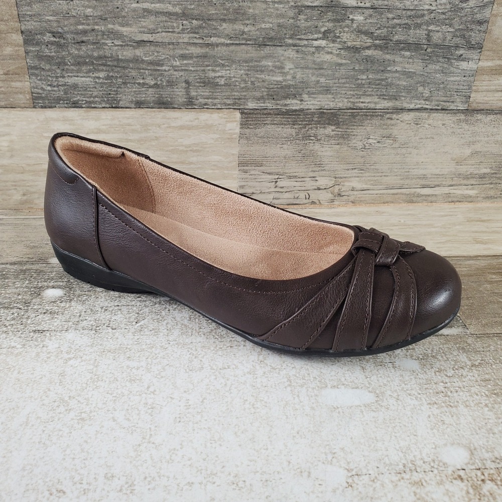 Soul Naturalizer Gift Womens Ballet Flat Sz 8 W Dark Brown Round Toe Slip On